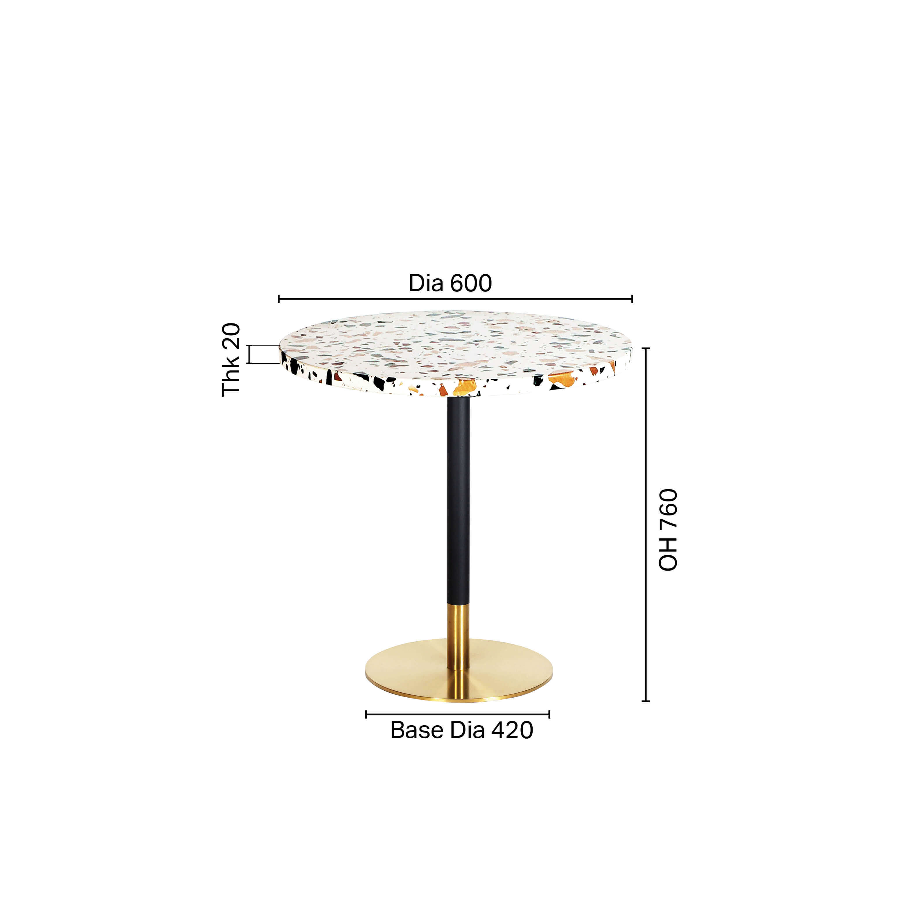 Terrazzo x Gala Dining Table - Dia600